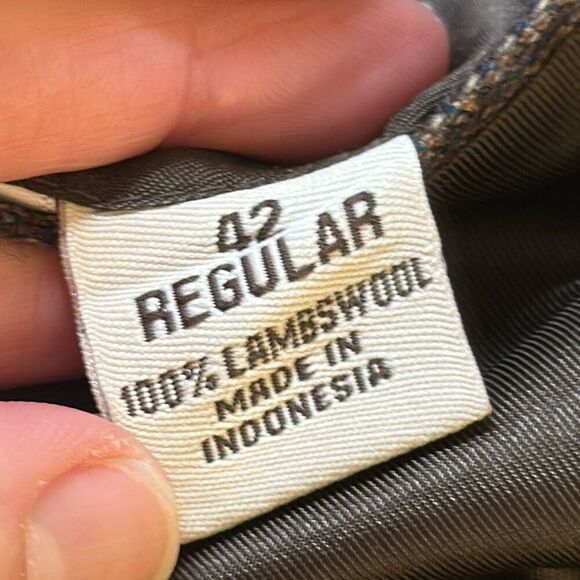 Pronto Uomo 100% Lambswool Tweed Sport Coat Mens 42R Two Button Blazer Inner Poc - Picture 8 of 8